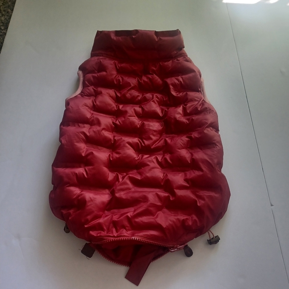 Puffer Doggy Jacket W/pocket Red/pink Trim Sz XL - Picture 1 of 5